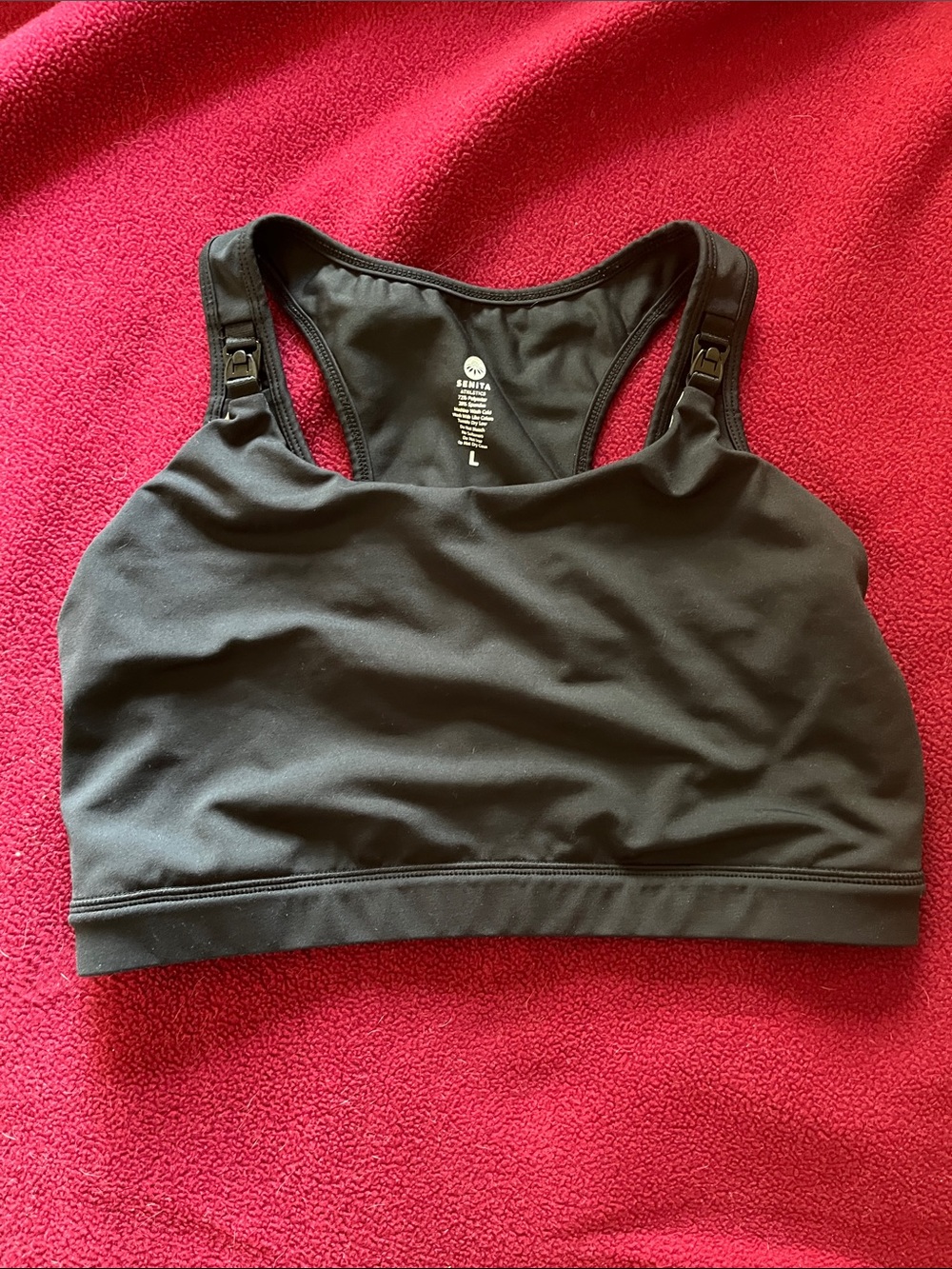 Go With The Flow Nursing Sports Bra - Black